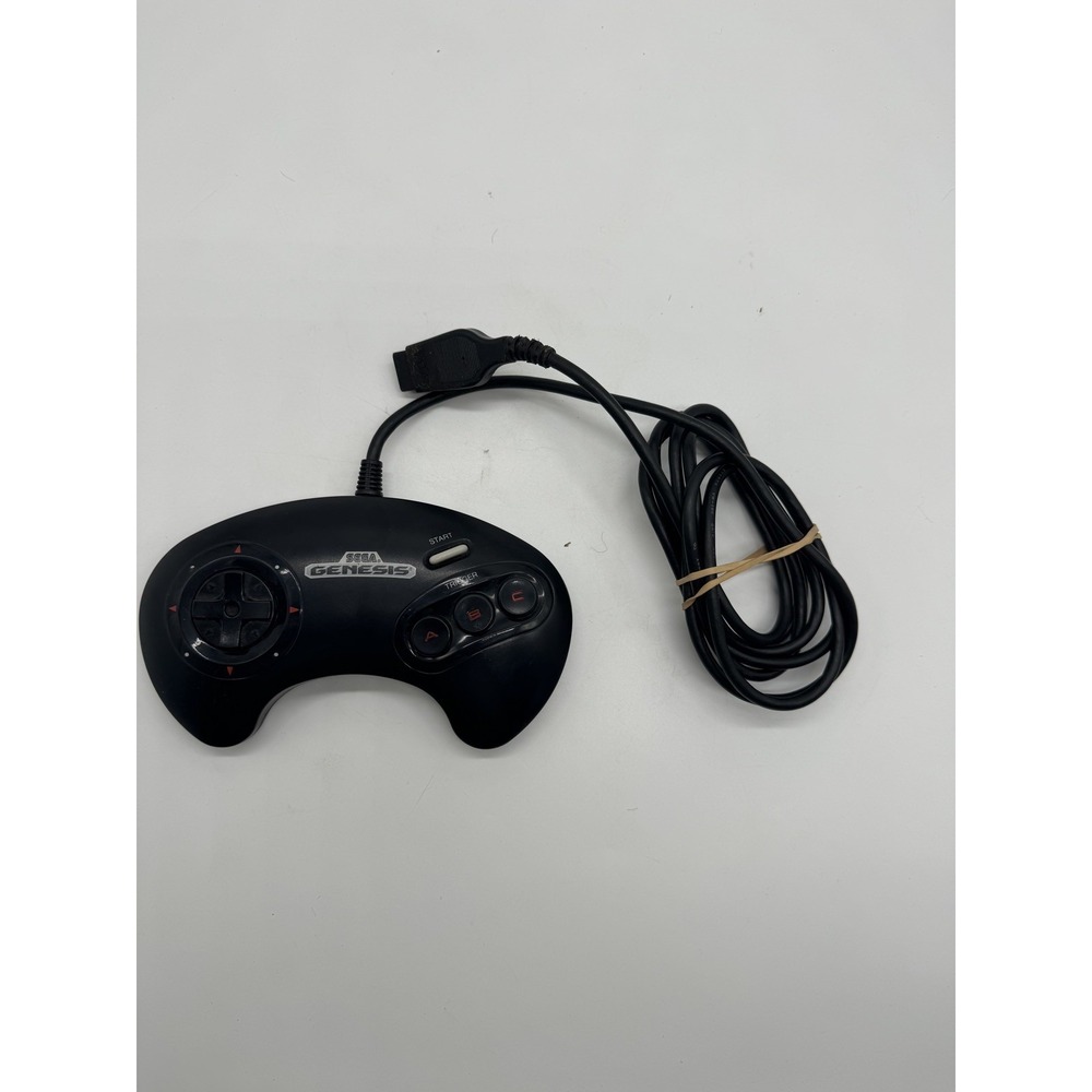 Sega Genesis Control Pad 3-Button Wired Controller Black Model 1650 OEM